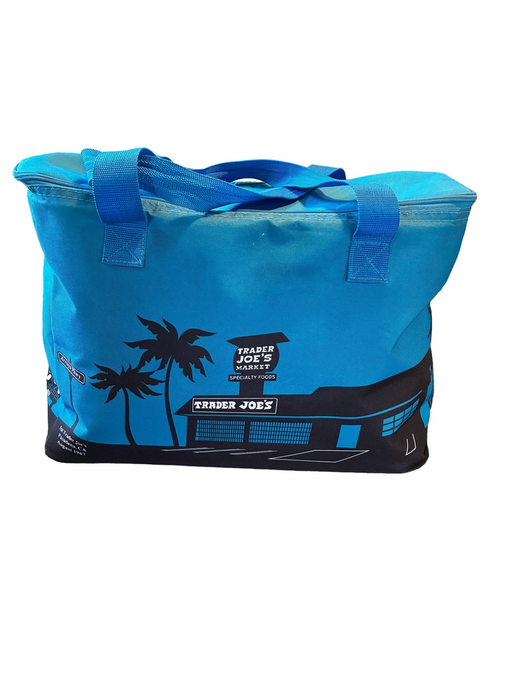 Trader Joe’s Dusty Blue Insulated Cooler Bag Pasadena 1967 Large